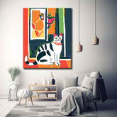 Painting by Numbers Cats Henry Matisse Style